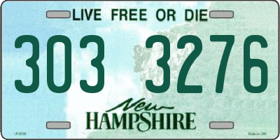 NH license plate 3033276