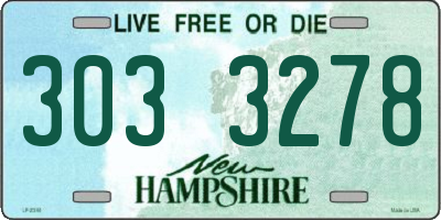NH license plate 3033278