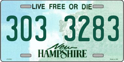 NH license plate 3033283