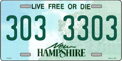 NH license plate 3033303