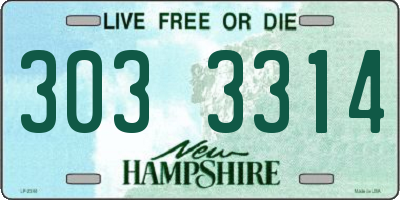 NH license plate 3033314