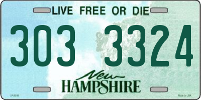 NH license plate 3033324