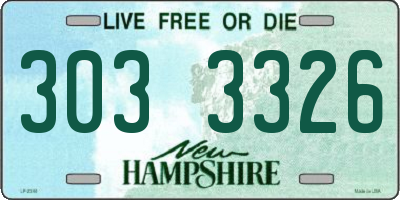 NH license plate 3033326