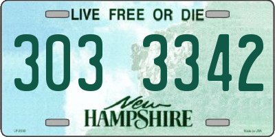 NH license plate 3033342