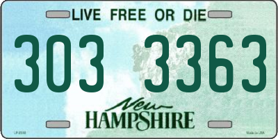 NH license plate 3033363
