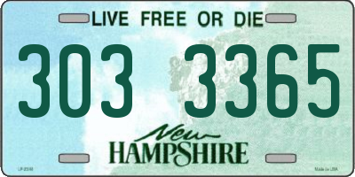 NH license plate 3033365