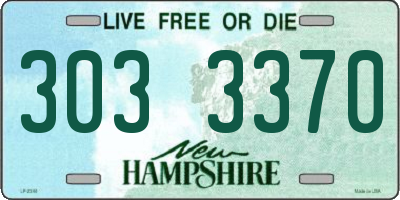 NH license plate 3033370