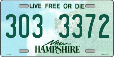 NH license plate 3033372