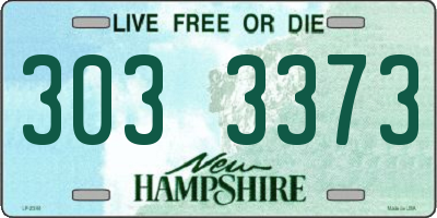 NH license plate 3033373