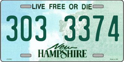NH license plate 3033374