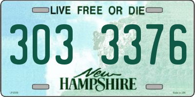 NH license plate 3033376