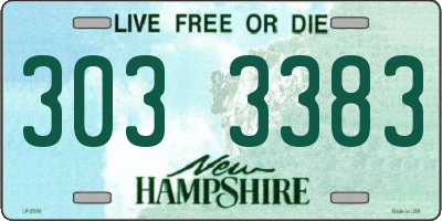 NH license plate 3033383