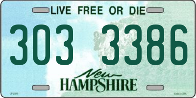 NH license plate 3033386