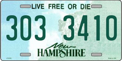 NH license plate 3033410