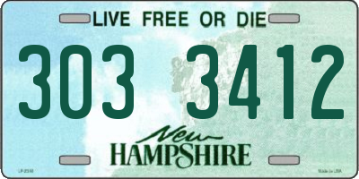 NH license plate 3033412