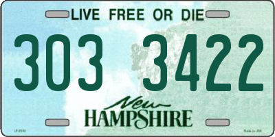 NH license plate 3033422