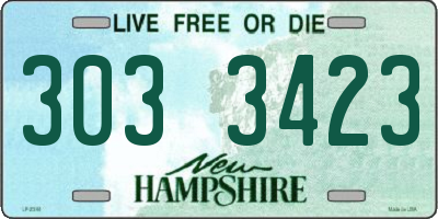 NH license plate 3033423
