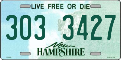 NH license plate 3033427