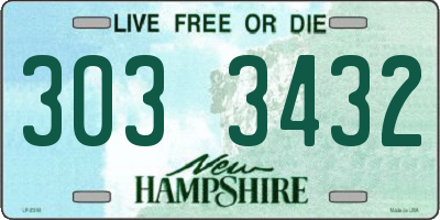 NH license plate 3033432
