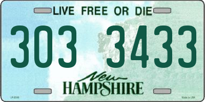 NH license plate 3033433