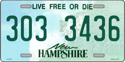 NH license plate 3033436