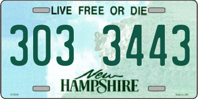 NH license plate 3033443