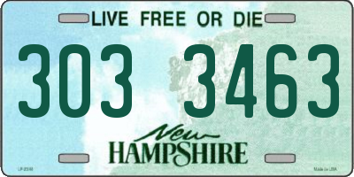 NH license plate 3033463