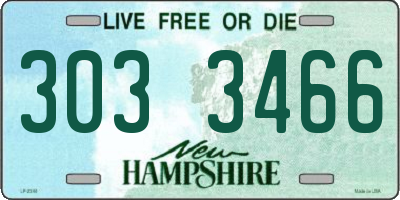 NH license plate 3033466