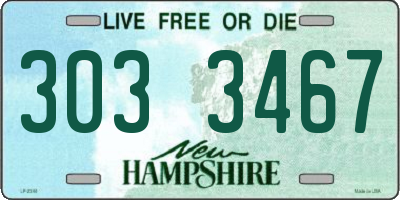 NH license plate 3033467