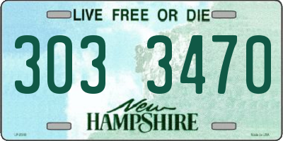 NH license plate 3033470