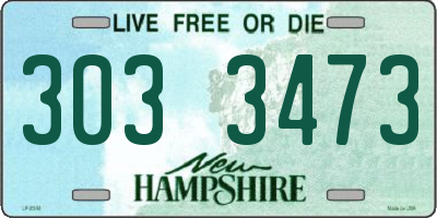 NH license plate 3033473