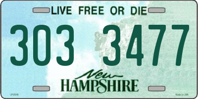 NH license plate 3033477