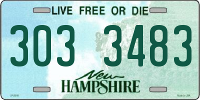 NH license plate 3033483