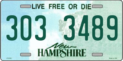NH license plate 3033489