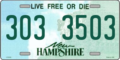 NH license plate 3033503