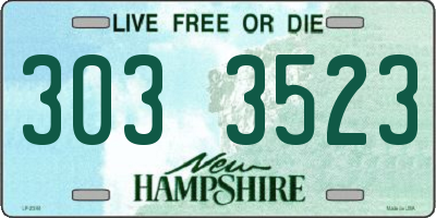 NH license plate 3033523