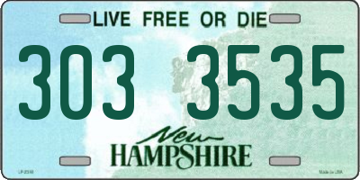 NH license plate 3033535