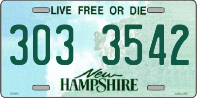 NH license plate 3033542
