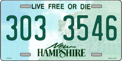 NH license plate 3033546