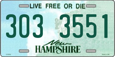 NH license plate 3033551