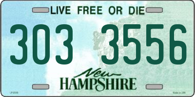 NH license plate 3033556