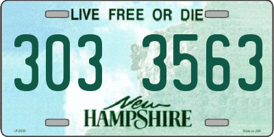 NH license plate 3033563