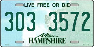 NH license plate 3033572