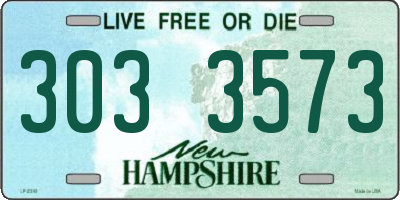 NH license plate 3033573