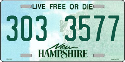 NH license plate 3033577