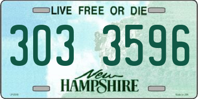 NH license plate 3033596