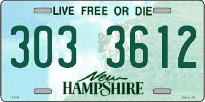 NH license plate 3033612