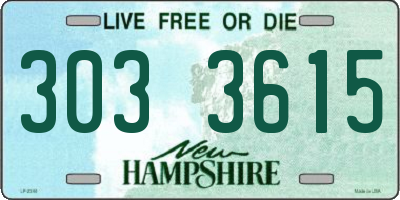 NH license plate 3033615