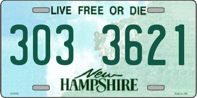 NH license plate 3033621