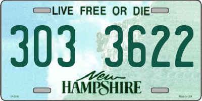 NH license plate 3033622